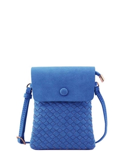 Woven Crossbody Bag WU115 ROYAL BLUE